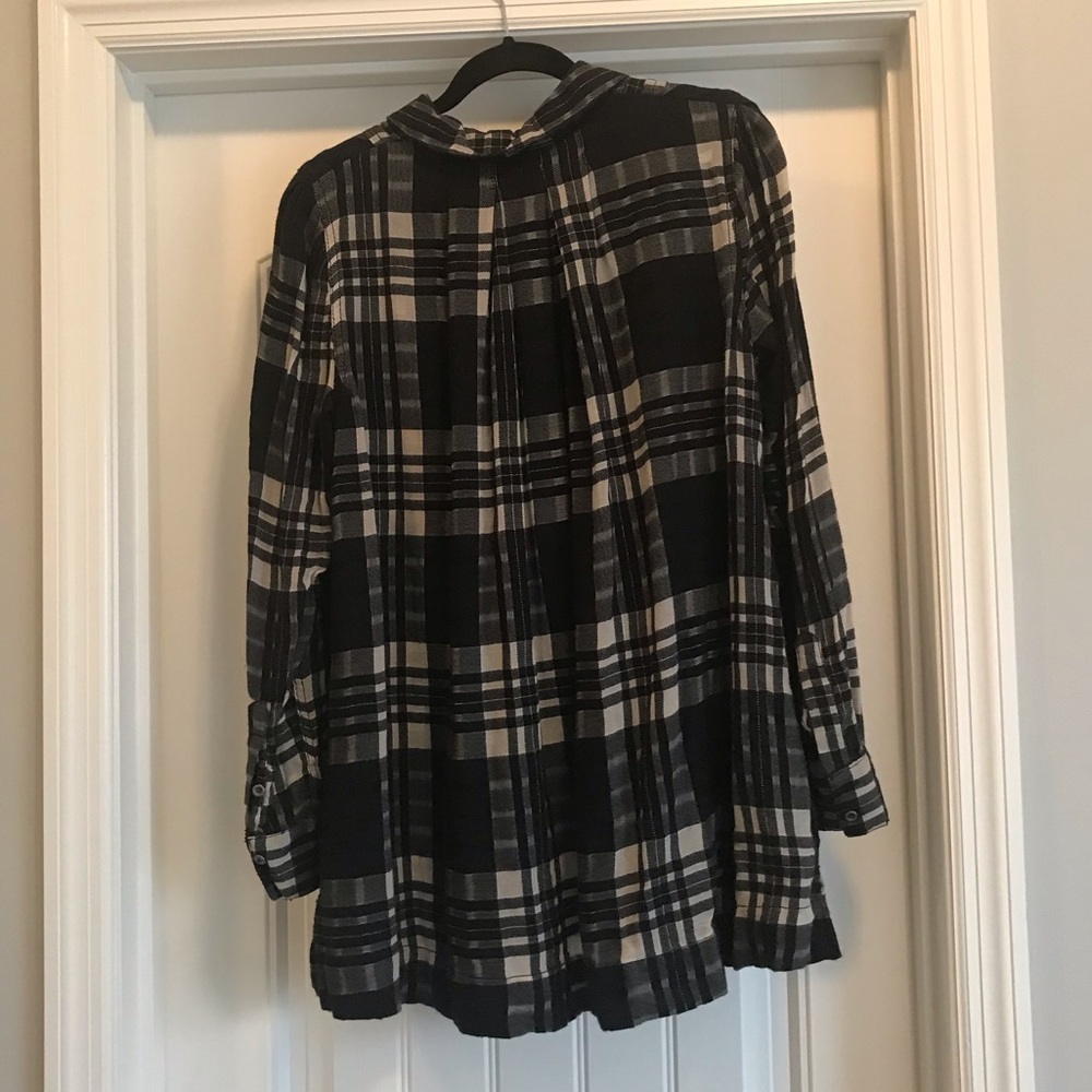 *SOLD* Free People Baby Blues Plaid Tunic Top - Picture 7 of 8